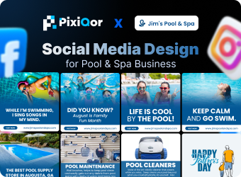 Case Study: Social Media Post Designs for Jim’s Pool & Spa - PixiQor
